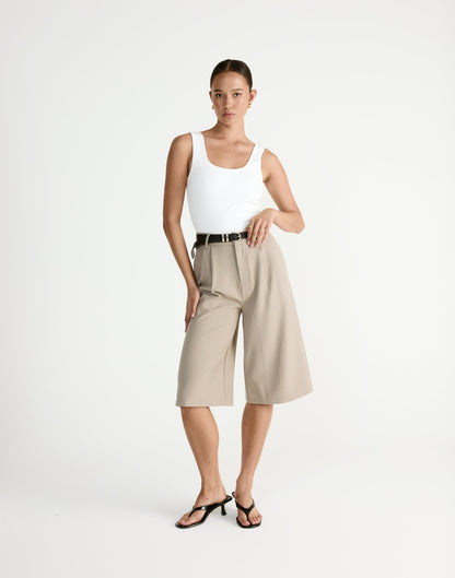 Emmett Midi Pants (Pebble)