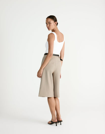 Emmett Midi Pants (Pebble)