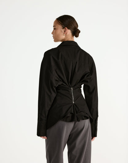 Barrett Long Sleeve Shirt (Black)