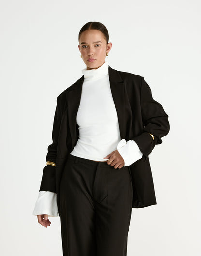 Bernadette Long Sleeve Top (White)