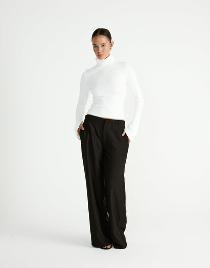 Bernadette Long Sleeve Top (White)