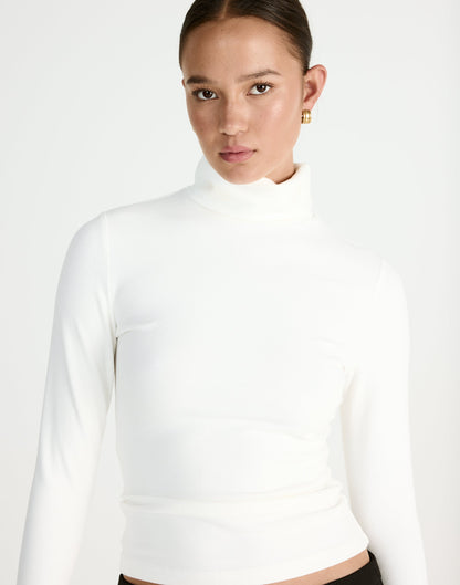 Bernadette Long Sleeve Top (White)